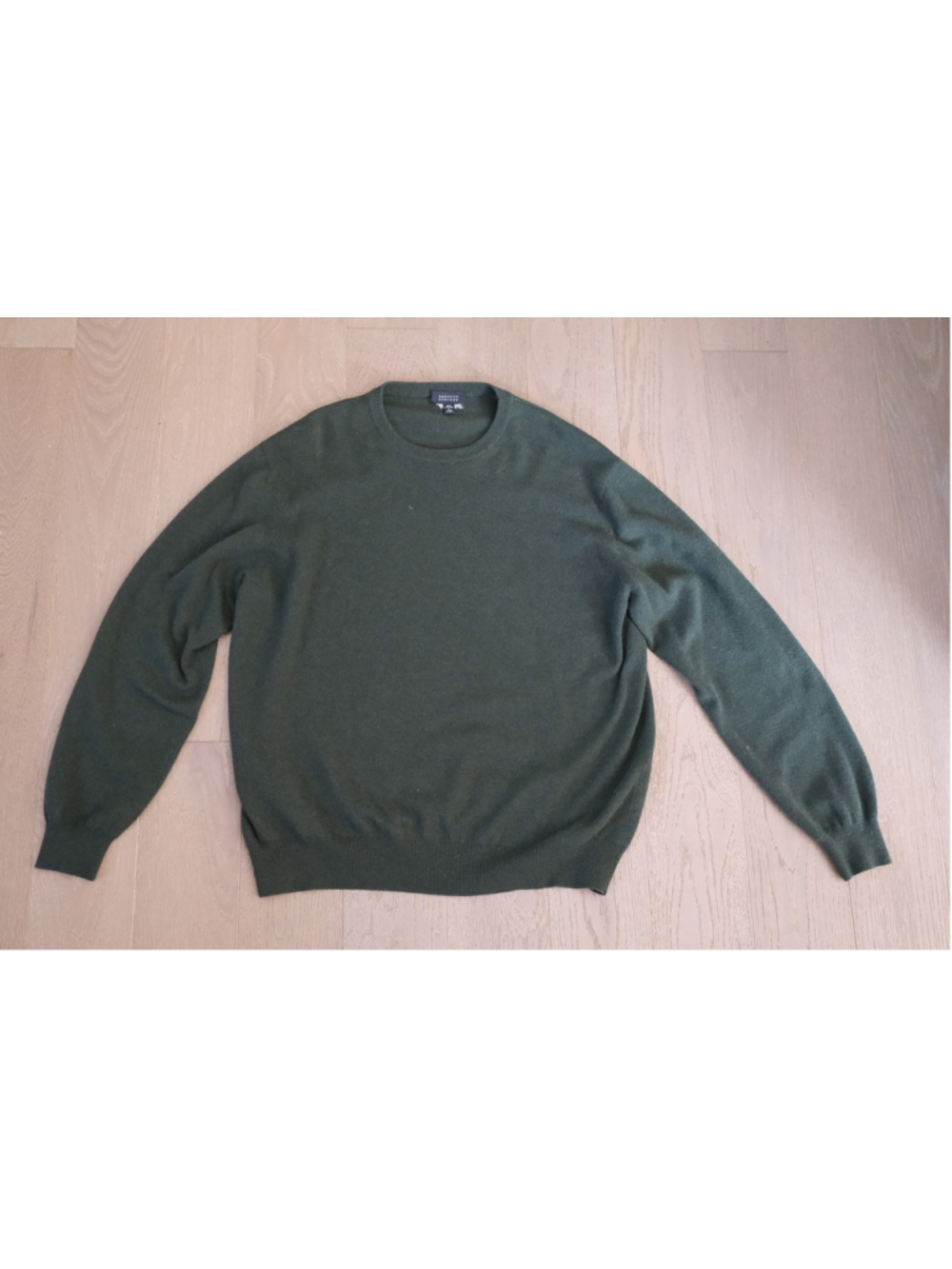 Barneys New York 100% Cashmere Crewneck Sweater Made in Italy Green Size Large